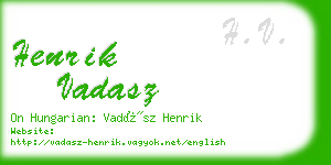 henrik vadasz business card